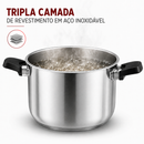 [Leve 2 Pague 1] Panela de Pressão Ultrachef de 3 Camadas de Aço Inoxidável com Alças de Borracha | + BRINDES: Kit de Utensílios de Cozinha.