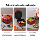 Grill Elétrico Multifuncional com Painel Touch e Controle de Temperatura + BRINDE: Kit de Utensílios para Churrasco.