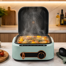 Grill Elétrico Multifuncional com Painel Touch e Controle de Temperatura + BRINDE: Kit de Utensílios para Churrasco.