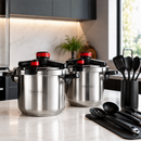 [Leve 2 Pague 1] Panela de Pressão Ultrachef de 3 Camadas de Aço Inoxidável com Alças de Borracha | + BRINDES: Kit de Utensílios de Cozinha.