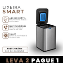 [LEVE 2 PAGUE 1] Lixeira Smart Anti Odores em Aço Inox com Abertura Automática