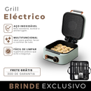 Grill Elétrico Multifuncional com Painel Touch e Controle de Temperatura + BRINDE: Kit de Utensílios para Churrasco.